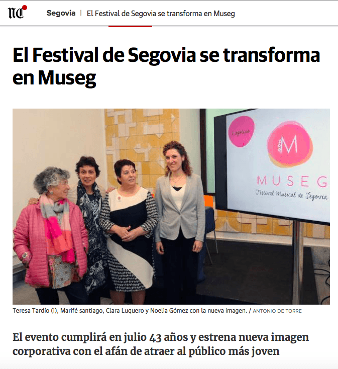 El Festival de Segovia se transforma en MUSEG