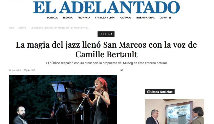 EL ADELANTADO: La magia del jazz llenó San Marcos con la voz de Camile Bertault