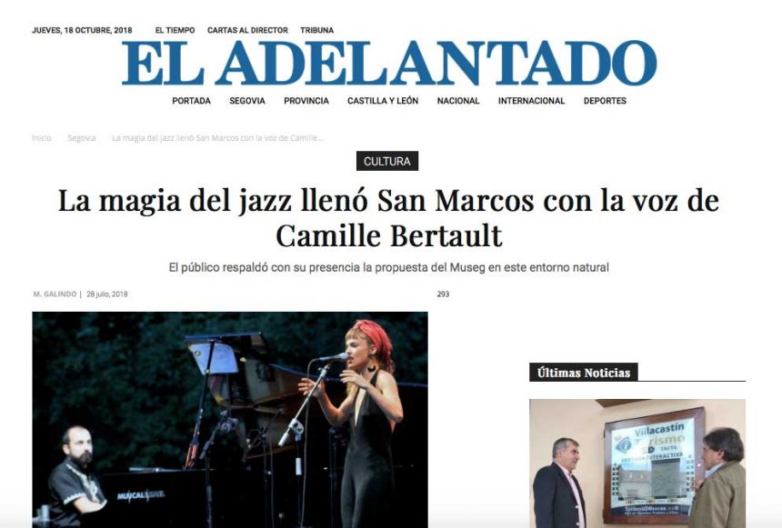 EL ADELANTADO: La magia del jazz llenó San Marcos con la voz de Camile Bertault