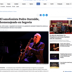 noticiasdenavarra.com: El saxofonista Pedro Iturralde, homenajeado en Segovia