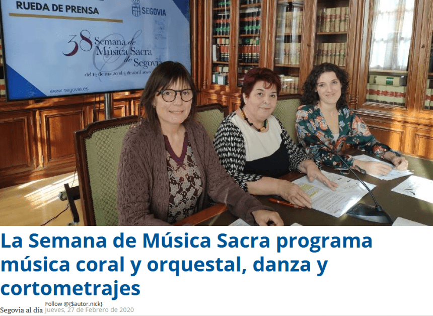 La Semana de Música Sacra programa música coral y orquestal, danza y cortometrajes