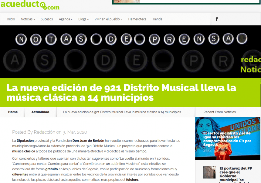 La nueva edición de 921 Distrito Musical lleva la música clásica a 14 municipios