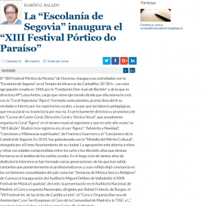 La “Escolanía de Segovia” inaugura el “XIII Festival Pórtico do Paraíso”