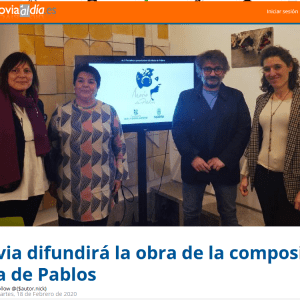 Segovia difundirá la obra de la compositora María de Pablos