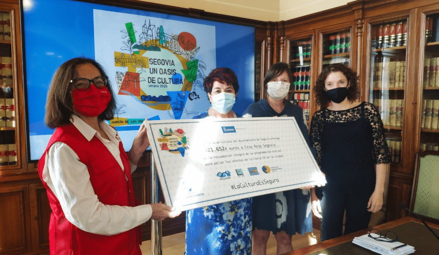 El Ayuntamiento dona  21.652  euros a Cruz Roja Segovia, recaudación íntegra de la programación estival de cultura