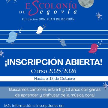 La Escolanía de Segovia abre el plazo de inscripción para el curso 2025/26